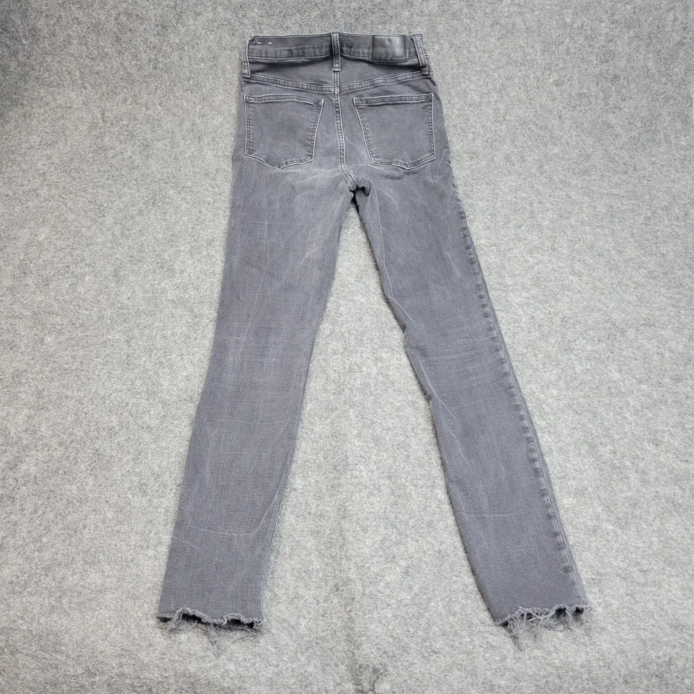 Madewell Jeans Womens 26 Gray High Rise Skinny Distressed Hem Minimalist LOT - Picture 3 of 15